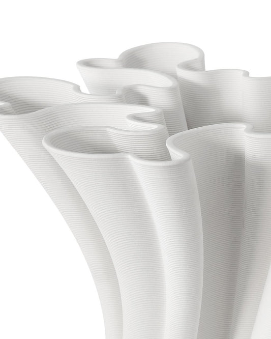 Currey and Company Godet Twist White Vase