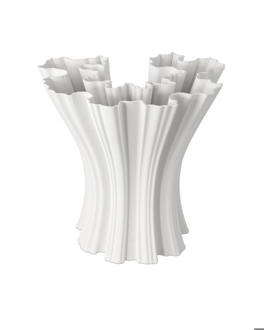 Currey and Company Godet White Vase