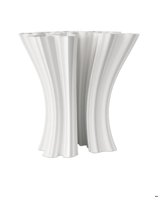 Currey and Company Godet White Vase White
