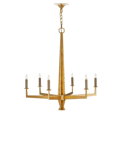 Currey and Company Goldfinch Medium Chandelier Washed Lucerne Gold