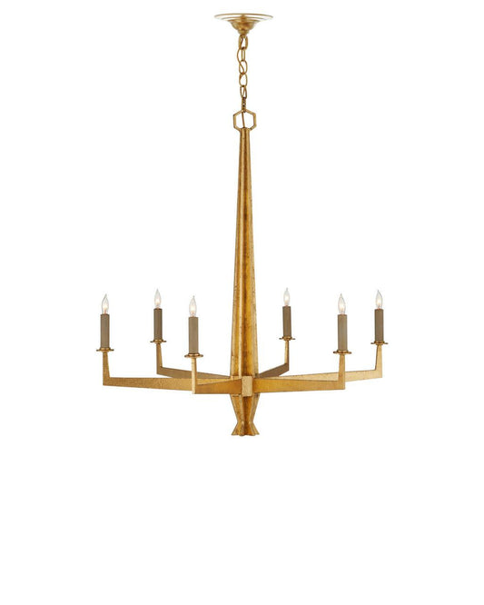 Currey and Company Goldfinch Medium Chandelier Washed Lucerne Gold