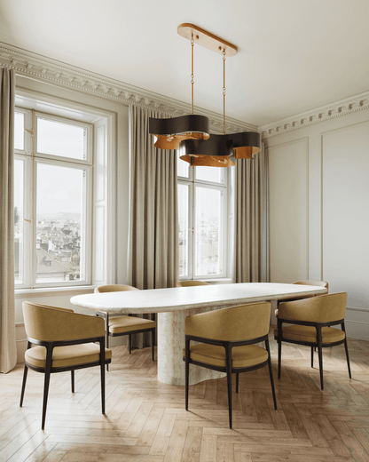 Currey and Company Grand Lotus Oval Black Chandelier