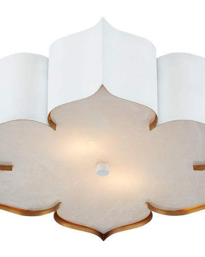 Currey and Company Grand Lotus White Flush Mount