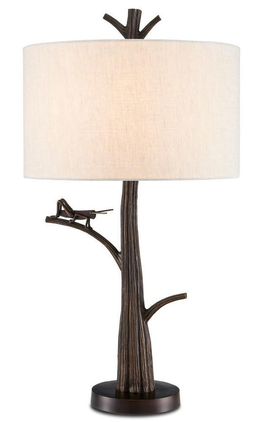 Currey and Company Grasshopper Bronze Table Lamp Bronze