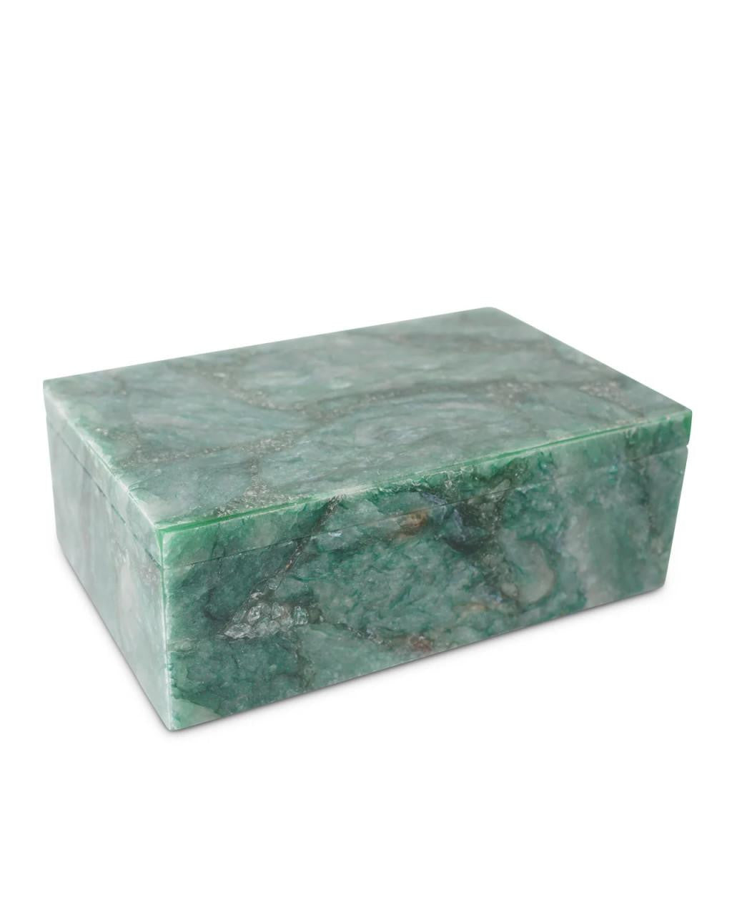 Currey and Company Green Aventurine Box Natural