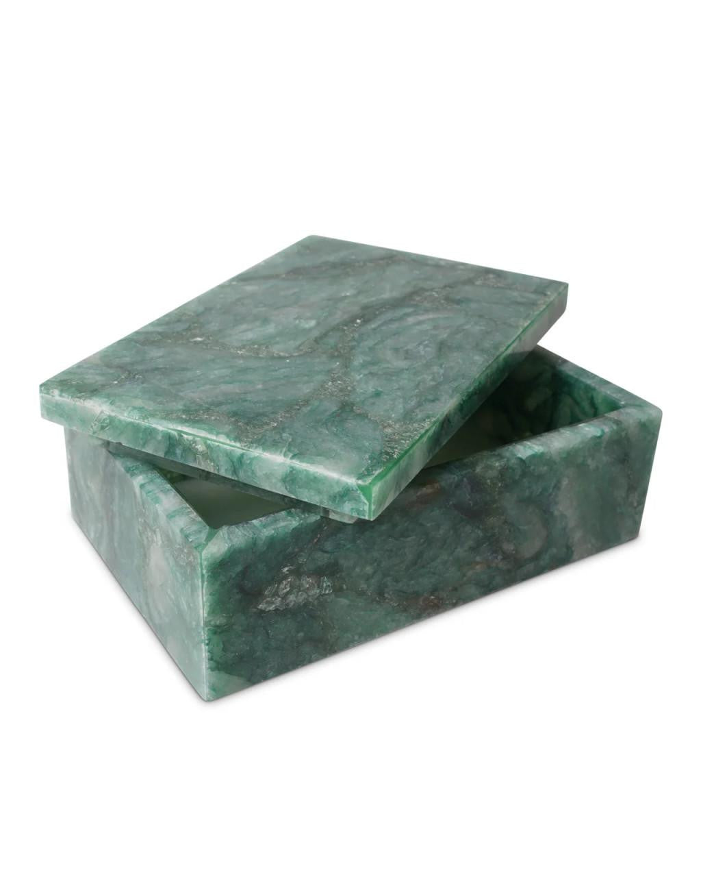 Currey and Company Green Aventurine Box