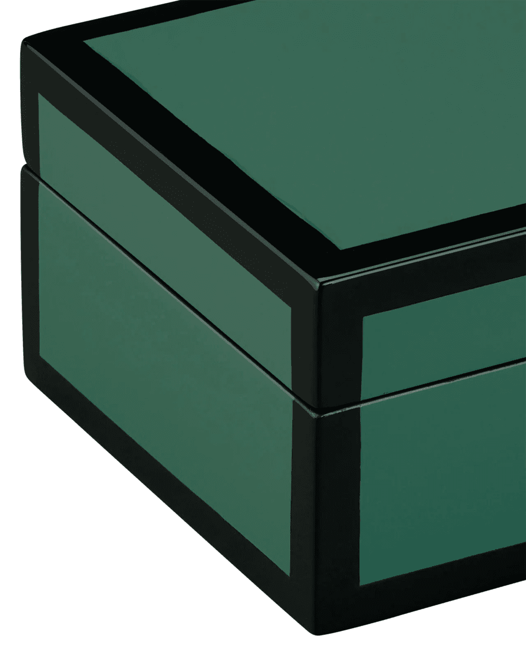 Currey and Company Green Lacquer Box, Set of 2