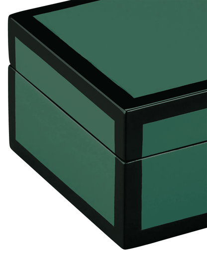 Currey and Company Green Lacquer Box, Set of 2