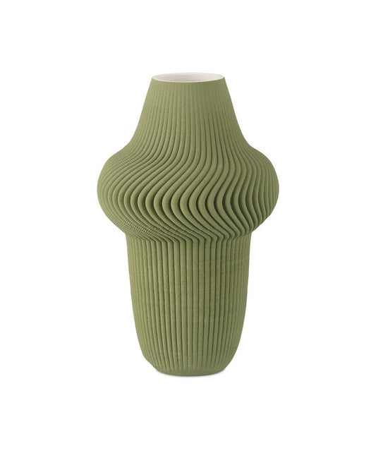 Currey and Company Green Plisse Large Vase Green