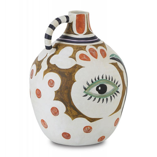 Currey and Company Hamsa Demijohn Vase Multicolor