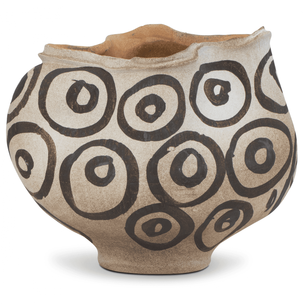 Currey and Company Han Dynasty Bowl Textured Brown, Light Earth