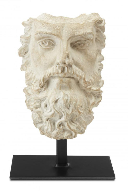Currey and Company Head of Zeus Aged Beige, Black