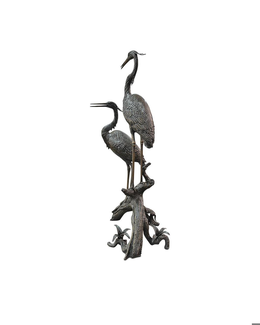 Currey and Company Herons on Branch Bronze
