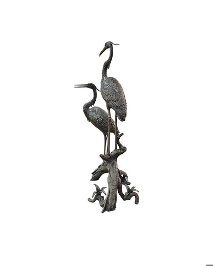 Currey and Company Herons on Branch Bronze