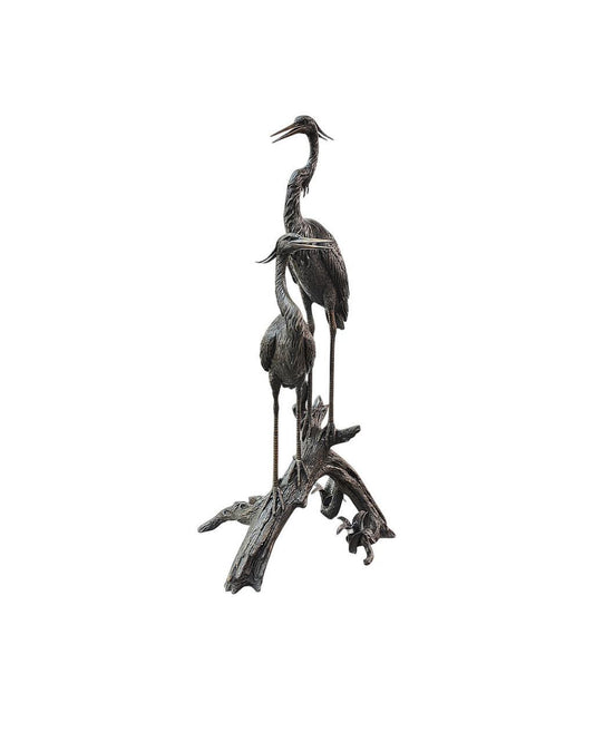 Currey and Company Herons on Branch Bronze