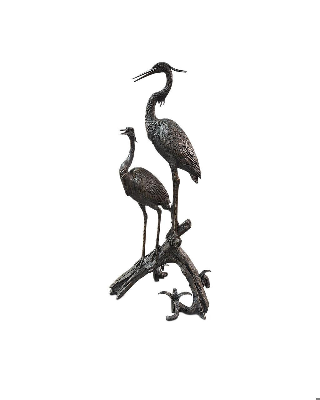 Currey and Company Herons on Branch Bronze Bronze