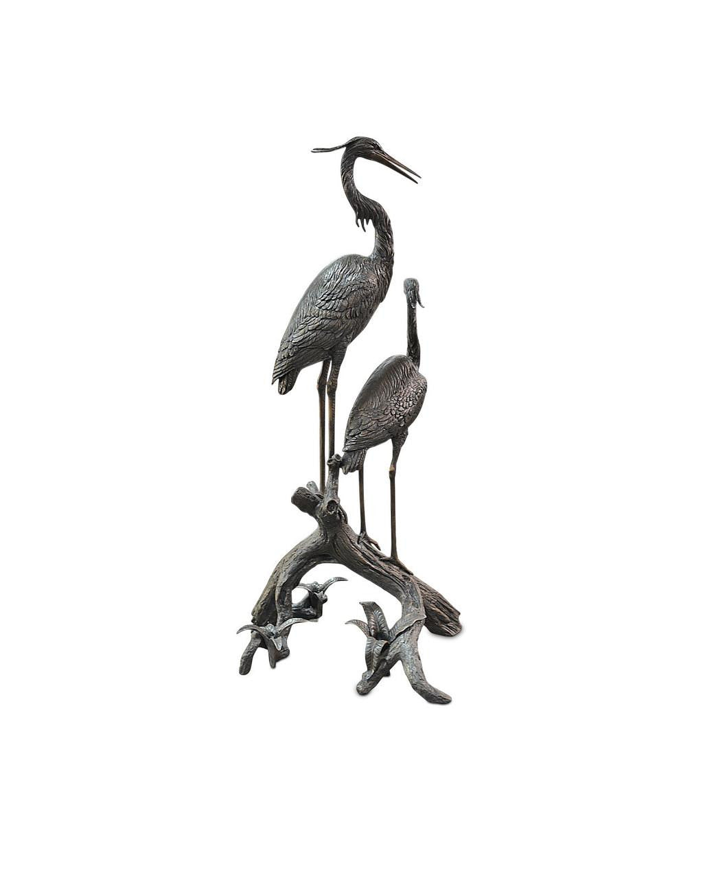 Currey and Company Herons on Branch Bronze