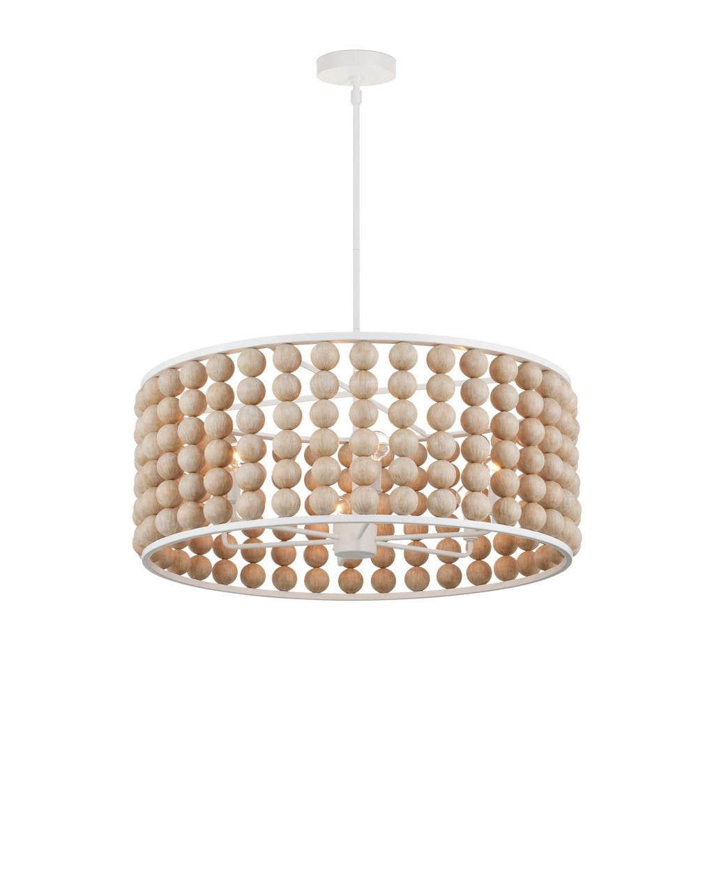 Currey and Company Holcroft Chandelier Sandstone, Sugar White