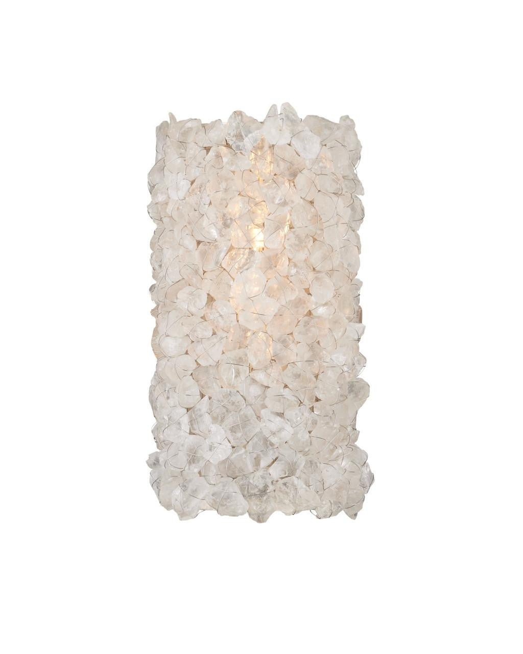 Currey and Company Iconoclast Wall Sconce Natural, Contemporary Silver Leaf, Contempo