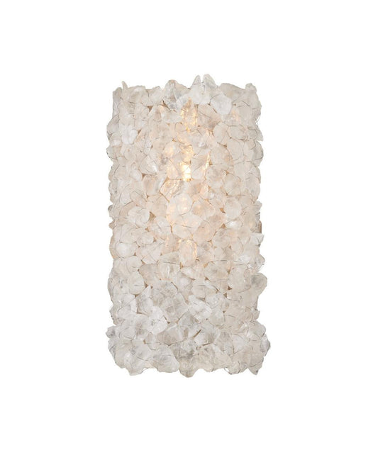 Currey and Company Iconoclast Wall Sconce Natural, Contemporary Silver Leaf, Contempo