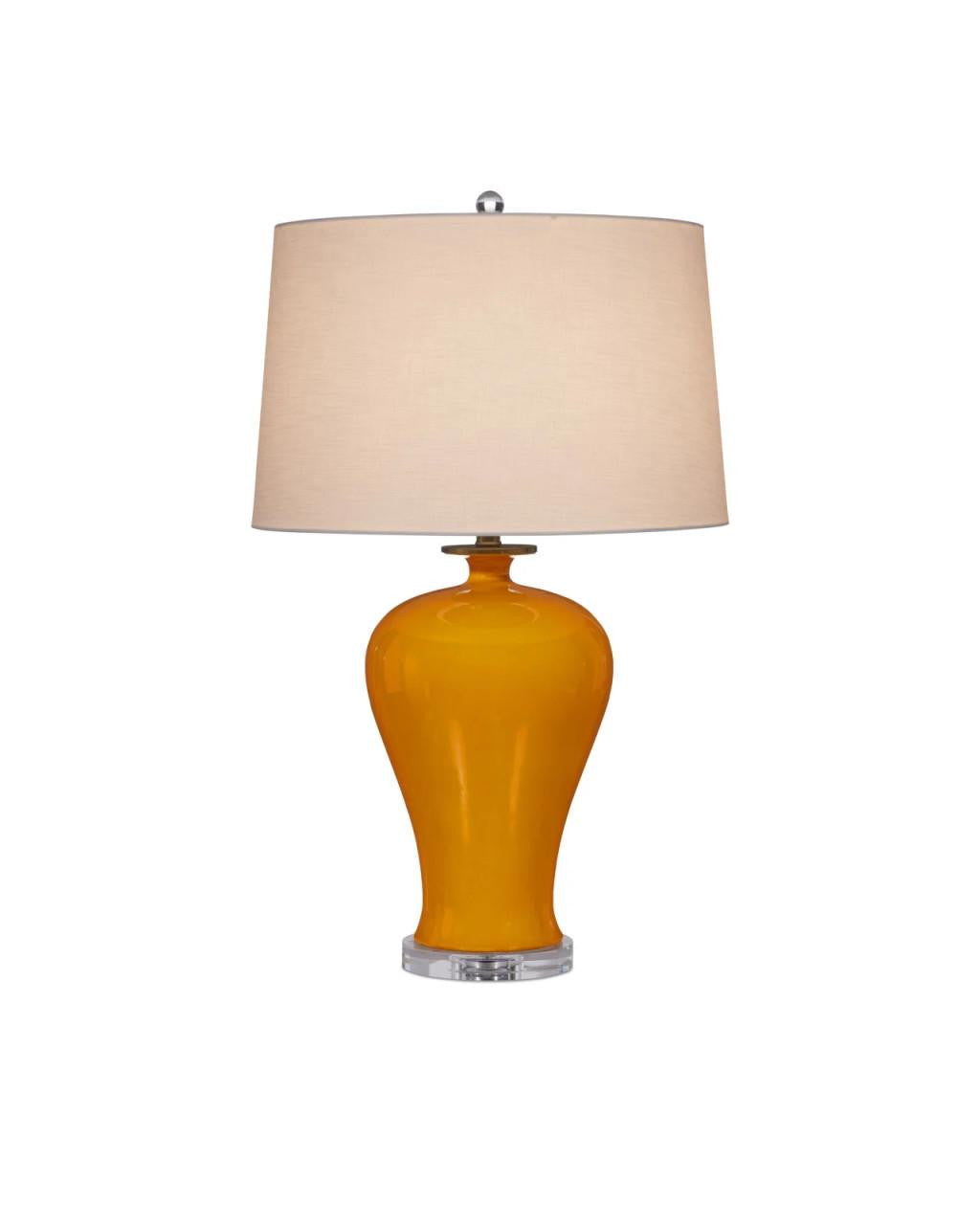 Currey and Company Imperial Yellow Table Lamp Imperial Yellow, Clear