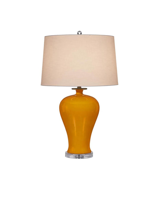 Currey and Company Imperial Yellow Table Lamp Imperial Yellow, Clear