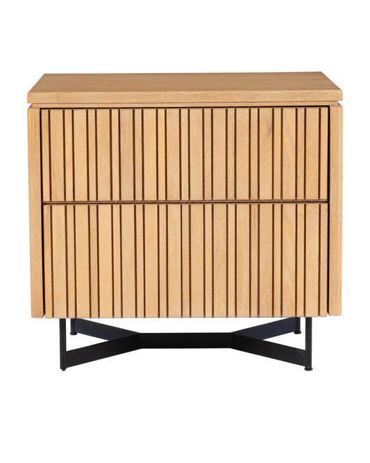 Currey and Company Indeo Washed Oak Nightstand
