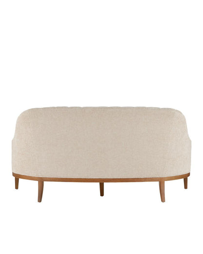 Currey and Company Inga Settee, Crhom Nona Oatmeal