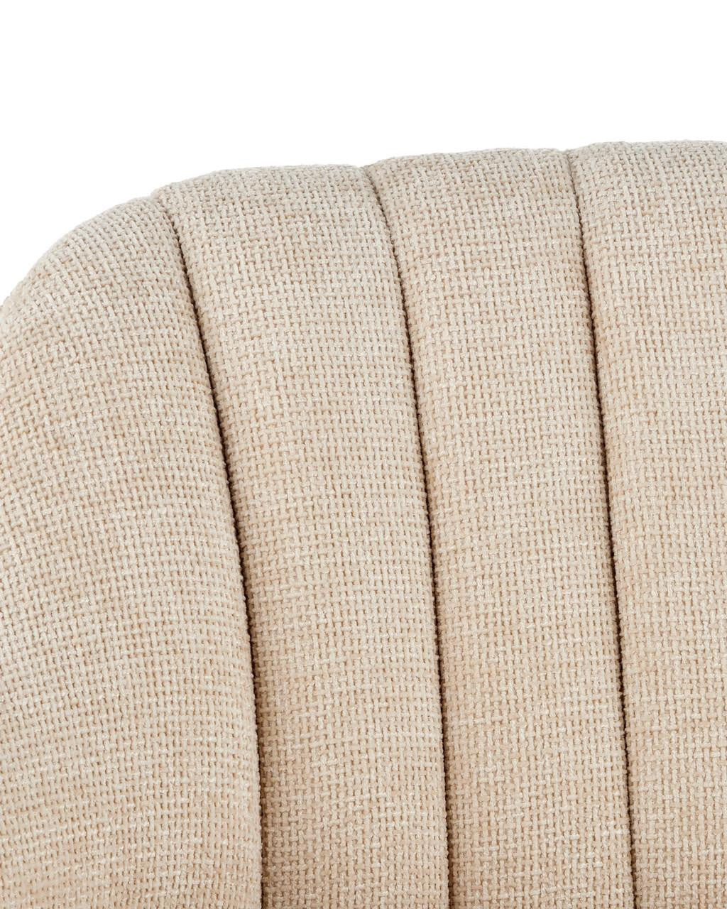 Currey and Company Inga Settee, Crhom Nona Oatmeal