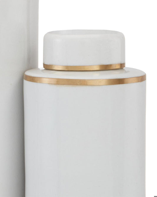 Currey and Company Ivory Tea Canister, Set of 2