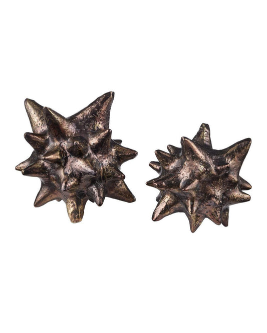 Currey and Company Jacks Object, Set of 2 Antique Brass