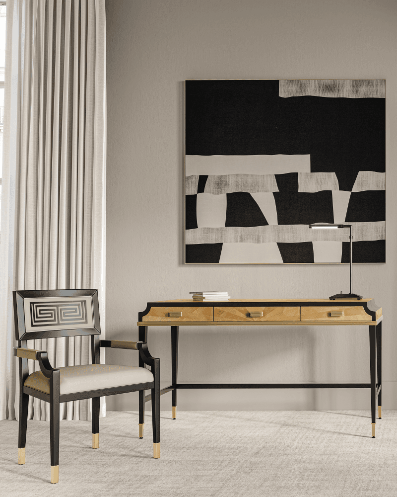 Currey and Company Kallista Taupe Large Desk