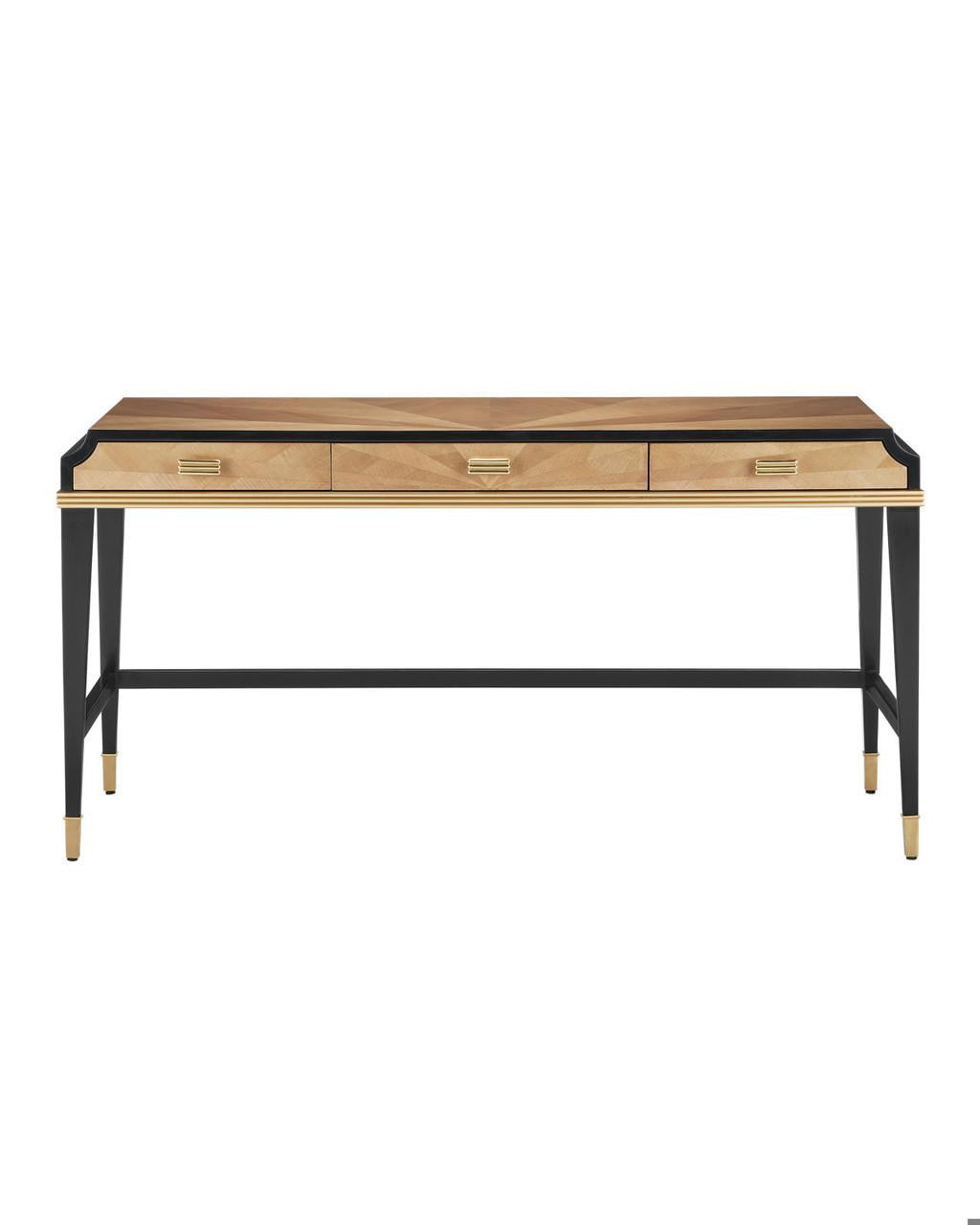 Currey and Company Kallista Taupe Large Desk