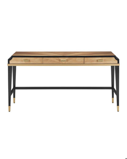 Currey and Company Kallista Taupe Large Desk