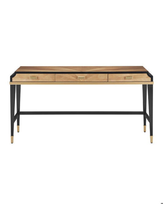 Currey and Company Kallista Taupe Large Desk