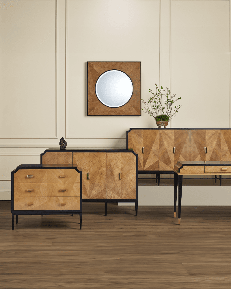 Currey and Company Kallista Taupe Large Mirror