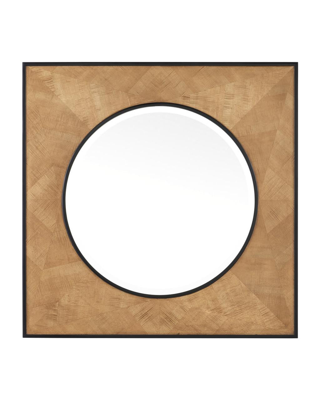 Currey and Company Kallista Taupe Large Mirror Taupe, Black