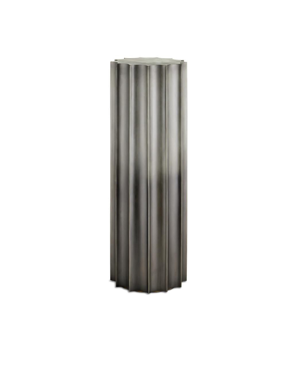 Currey and Company Kanti Pedestal Graphite