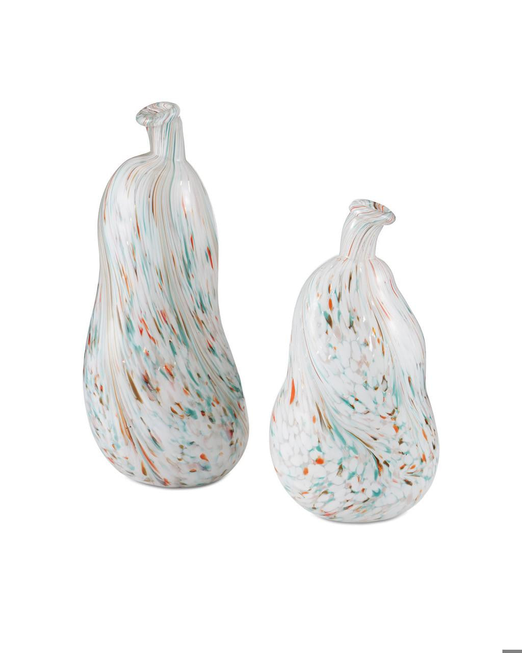 Currey and Company Kumo Vase, Set of 2 Clear, Multi Color