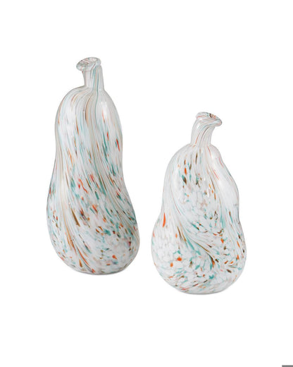 Currey and Company Kumo Vase, Set of 2 Clear, Multi Color
