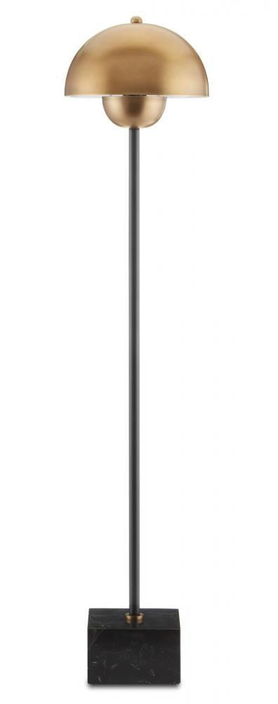 Currey and Company La Rue Brass Table Lamp Brushed Brass, Black