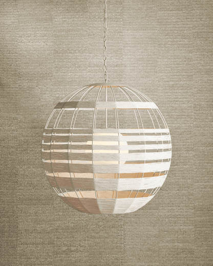 Currey and Company Lapsley White Orb Chandelier