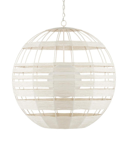 Currey and Company Lapsley White Orb Chandelier