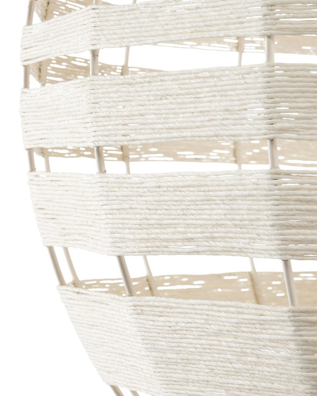 Currey and Company Lapsley White Orb Chandelier