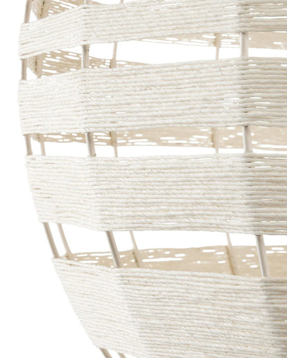 Currey and Company Lapsley White Orb Chandelier