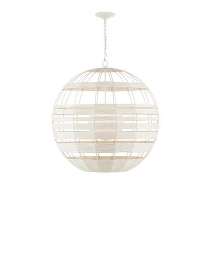 Currey and Company Lapsley White Orb Chandelier Vanilla, White