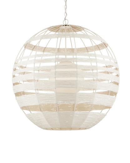 Currey and Company Lapsley White Orb Chandelier