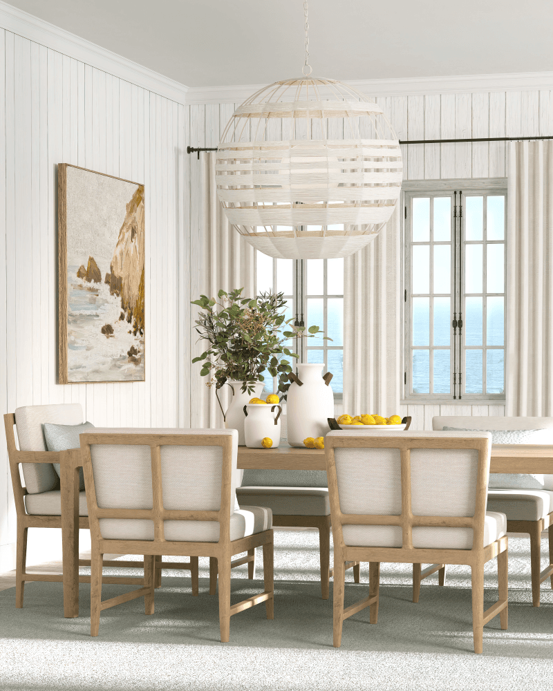 Currey and Company Lapsley White Orb Chandelier