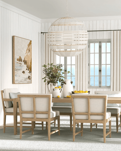 Currey and Company Lapsley White Orb Chandelier