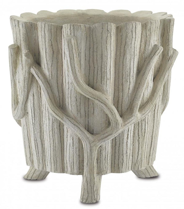 Currey and Company Large Faux Bois Planter Portland, Faux Bois